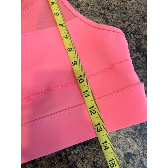 Zyia Active Size Medium All Star One More Rep Zip‎ Back Sports Bra Pink Mesh - Picture 9 of 9